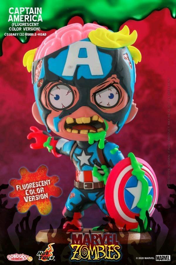 HOTCOSB833 Marvel Zombies - Captain America Fluorescent Cosbaby - Hot Toys - Titan Pop Culture