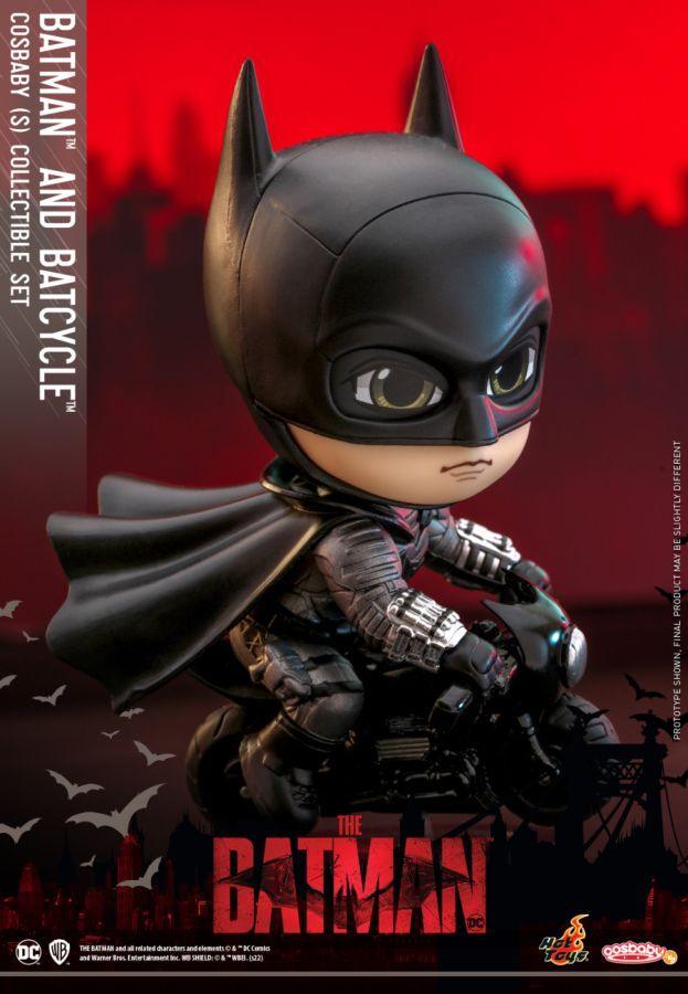 HOTCOSB942 The Batman - Batman and Batcycle Cosbaby Set - Hot Toys - Titan Pop Culture