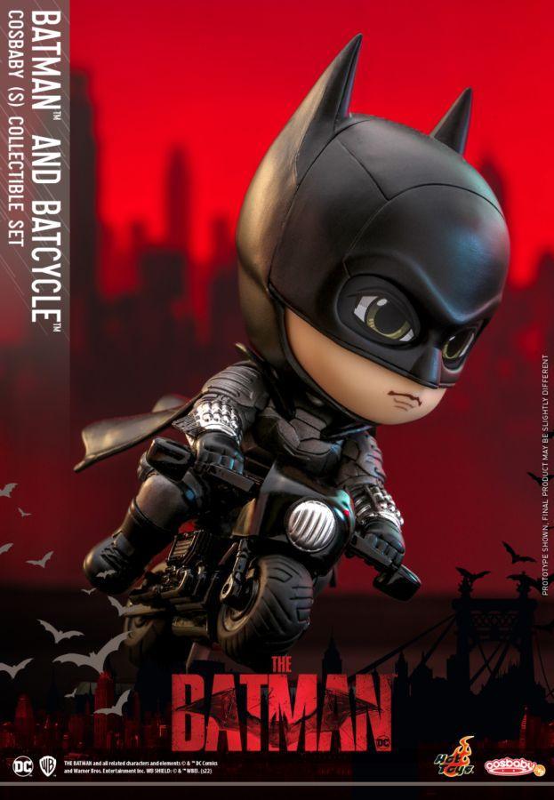 HOTCOSB942 The Batman - Batman and Batcycle Cosbaby Set - Hot Toys - Titan Pop Culture