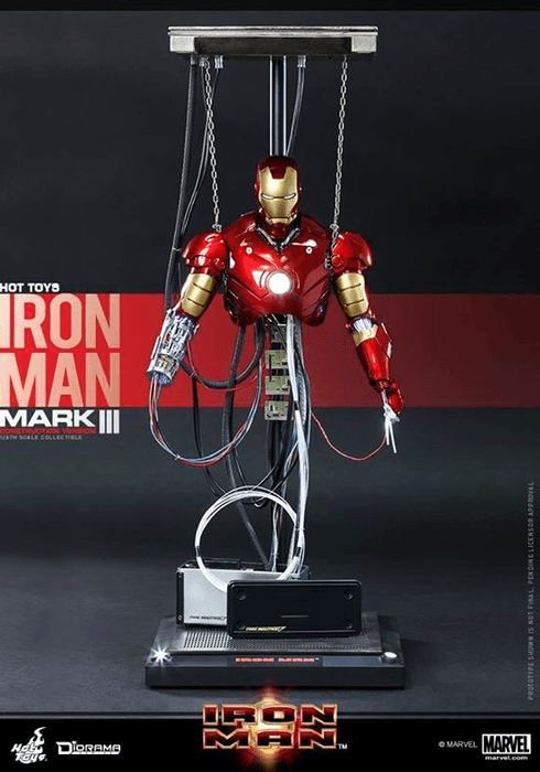 HOTDS003 Iron Man (2008) - Mark III Construction Version 1:6 Scale - Hot Toys - Titan Pop Culture