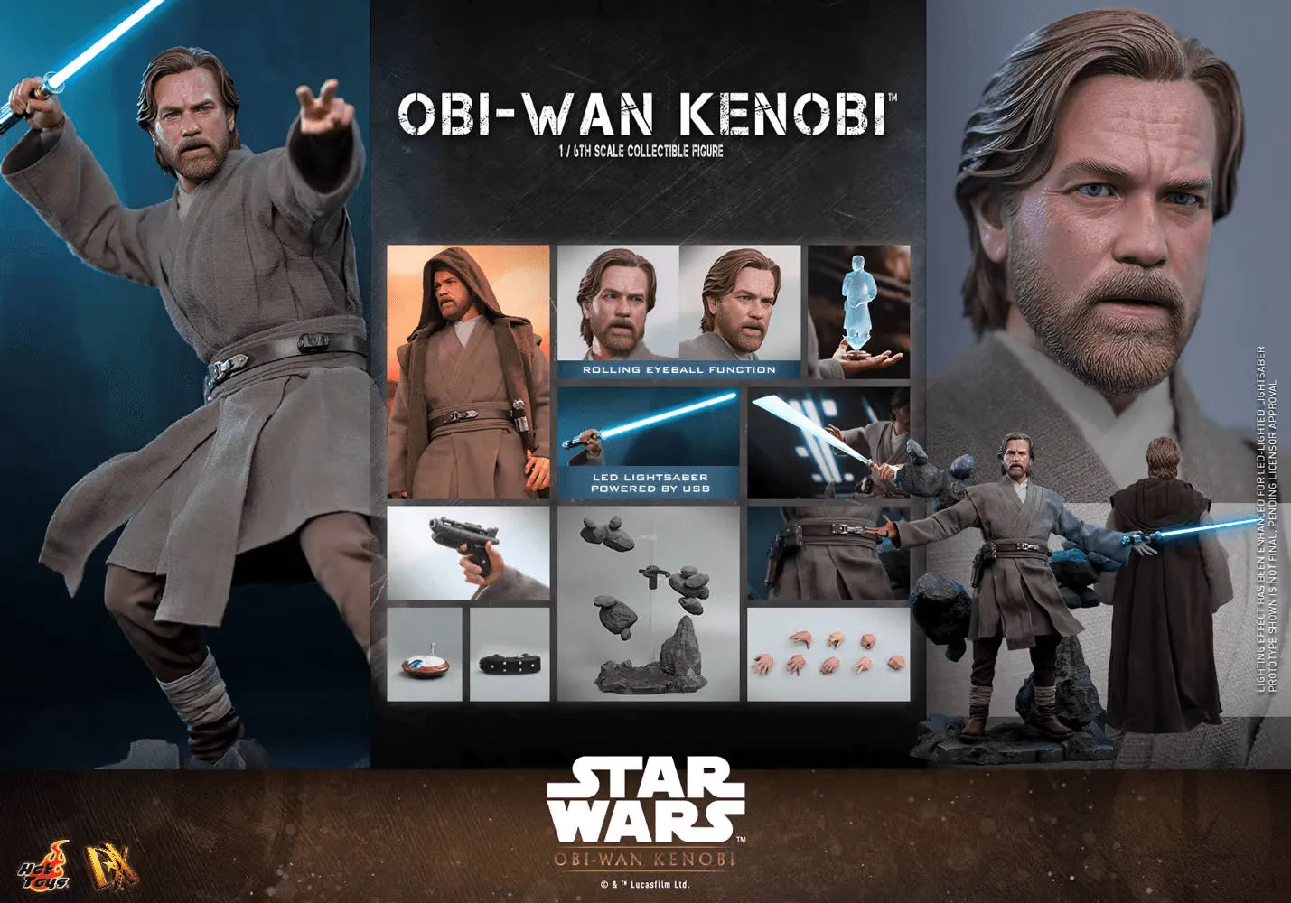 HOTDX26 Star Wars: Obi-Wan Kenobi - Obi-Wan Kenobi 1:6 Scale Action Figure - Hot Toys - Titan Pop Culture