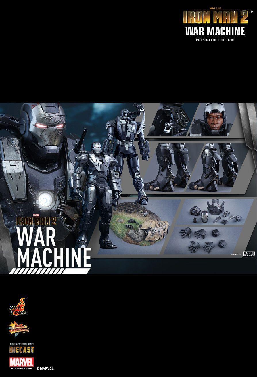 HOTMMS331D13 Iron Man 2 - War Machine Diecast 12" 1:6 Scale Action Figure - Hot Toys - Titan Pop Culture