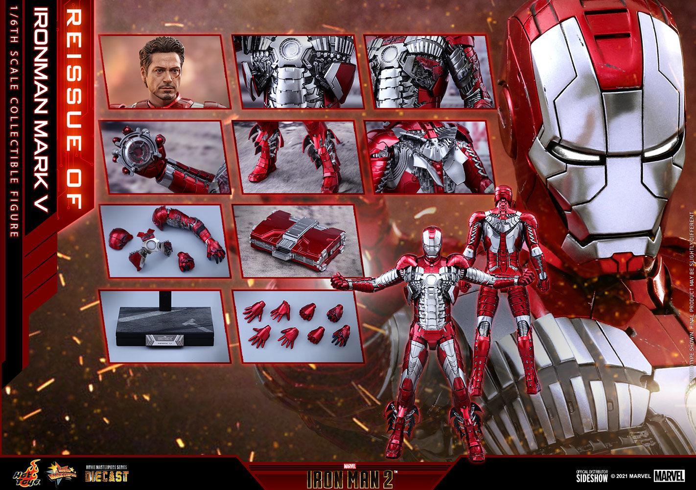 HOTMMS400D18 Iron Man 2 - Mark V Diecast 1:6 Scale 12" Action Figure - Hot Toys - Titan Pop Culture