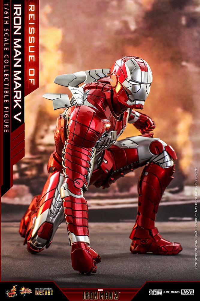 HOTMMS400D18 Iron Man 2 - Mark V Diecast 1:6 Scale 12" Action Figure - Hot Toys - Titan Pop Culture