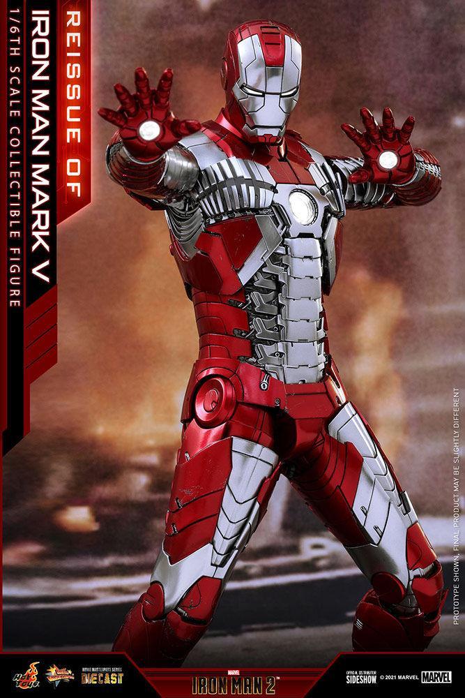 HOTMMS400D18 Iron Man 2 - Mark V Diecast 1:6 Scale 12" Action Figure - Hot Toys - Titan Pop Culture