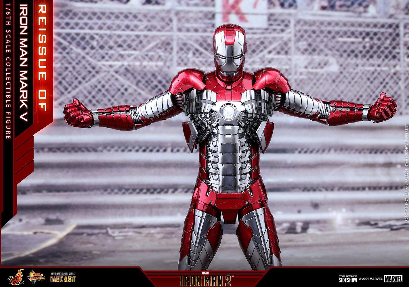 HOTMMS400D18 Iron Man 2 - Mark V Diecast 1:6 Scale 12" Action Figure - Hot Toys - Titan Pop Culture