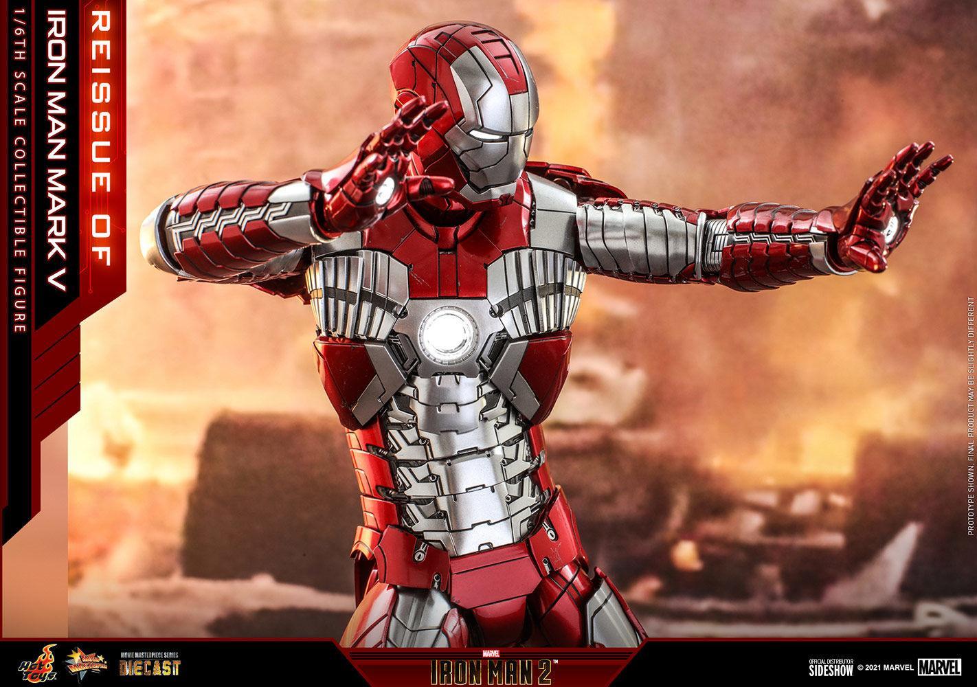 HOTMMS400D18 Iron Man 2 - Mark V Diecast 1:6 Scale 12" Action Figure - Hot Toys - Titan Pop Culture