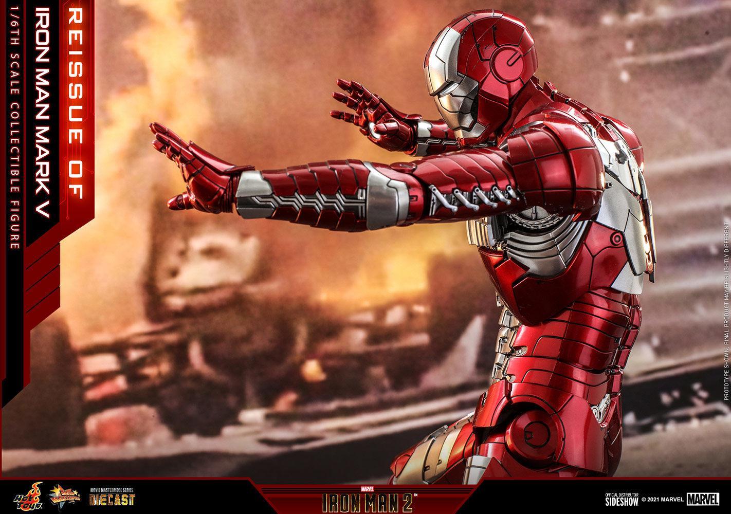 HOTMMS400D18 Iron Man 2 - Mark V Diecast 1:6 Scale 12" Action Figure - Hot Toys - Titan Pop Culture