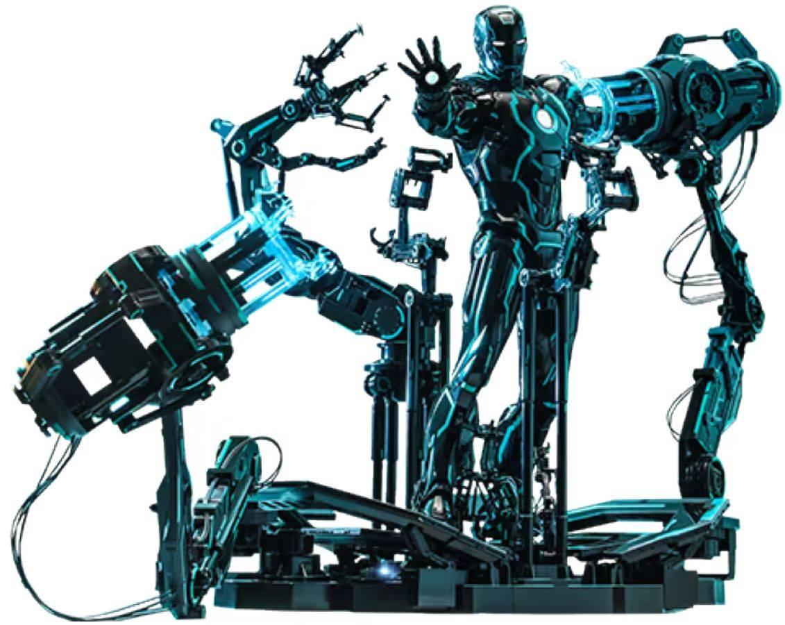 HOTMMS672D50 Iron Man - Neon Tech with Suit-up Gantry 1:6 Scale Figure - Hot Toys - Titan Pop Culture