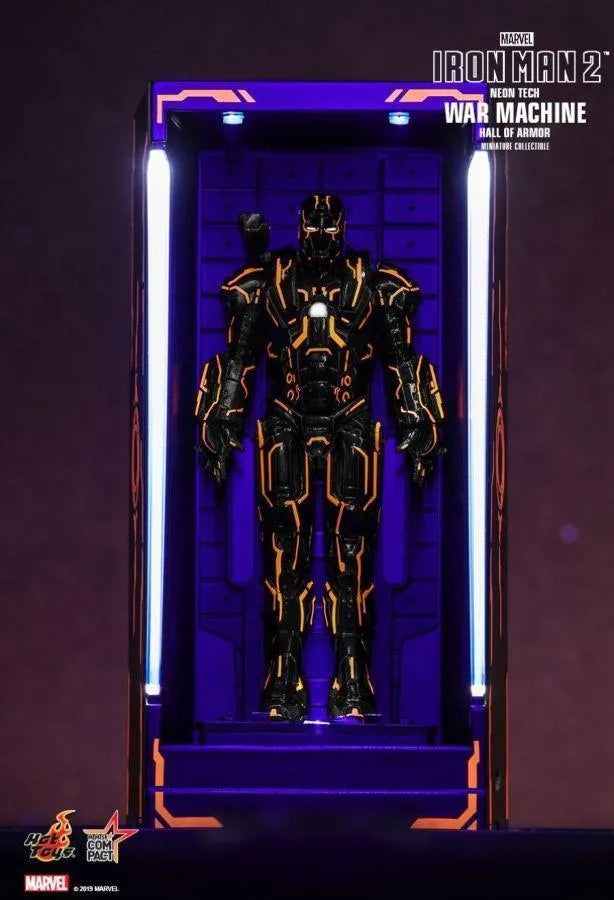 HOTMMSC013 Iron Man 2 - War Machine Neon Tech Hall of Armour - Hot Toys - Titan Pop Culture