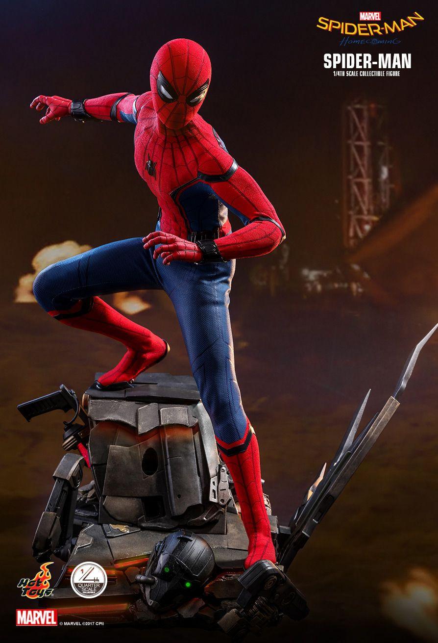 HOTQS014 Spider-Man: Homecoming - Spider-Man 1:4 Scale Action Figure - Hot Toys - Titan Pop Culture