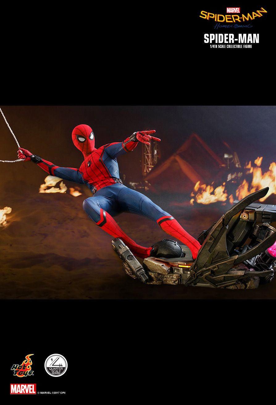 HOTQS014 Spider-Man: Homecoming - Spider-Man 1:4 Scale Action Figure - Hot Toys - Titan Pop Culture