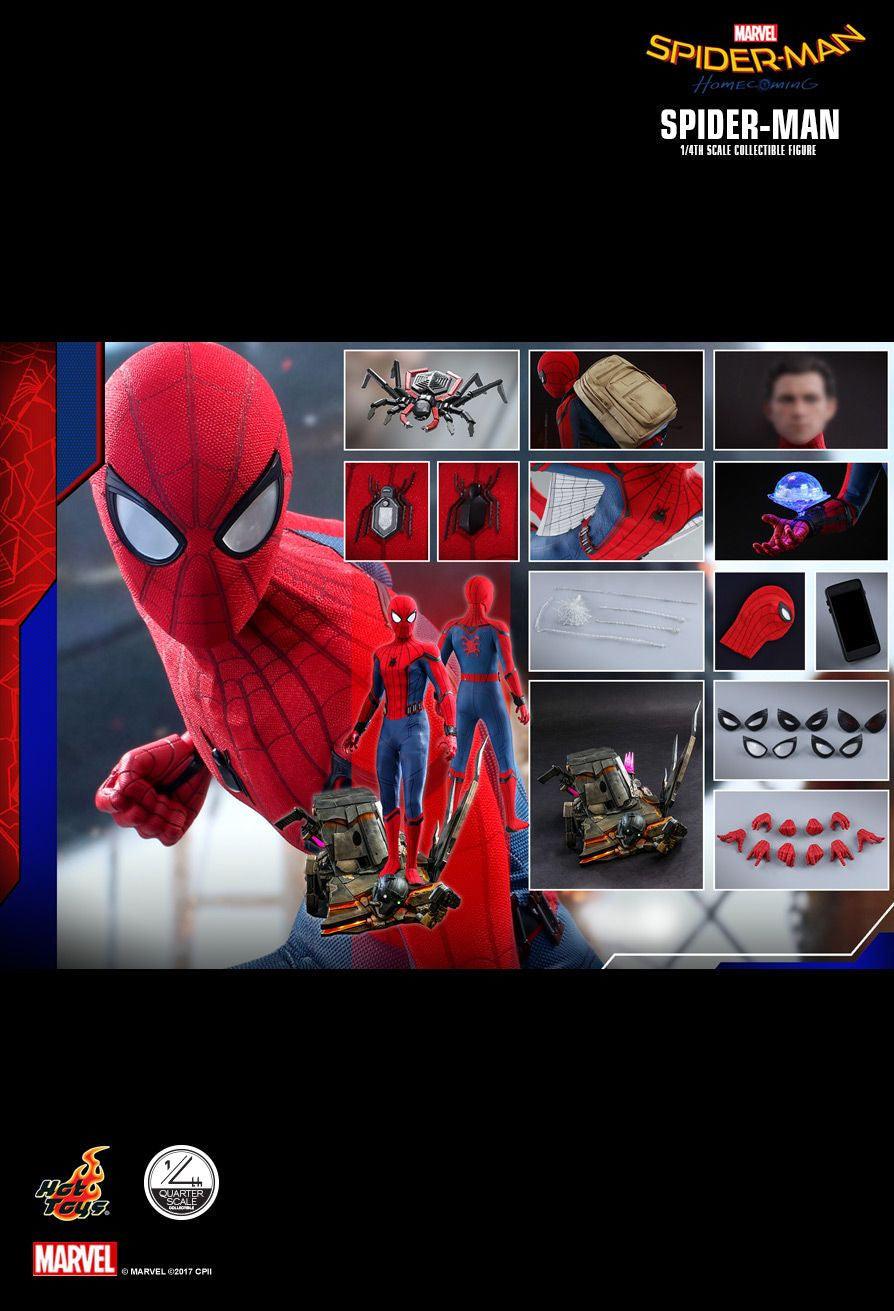 HOTQS014 Spider-Man: Homecoming - Spider-Man 1:4 Scale Action Figure - Hot Toys - Titan Pop Culture