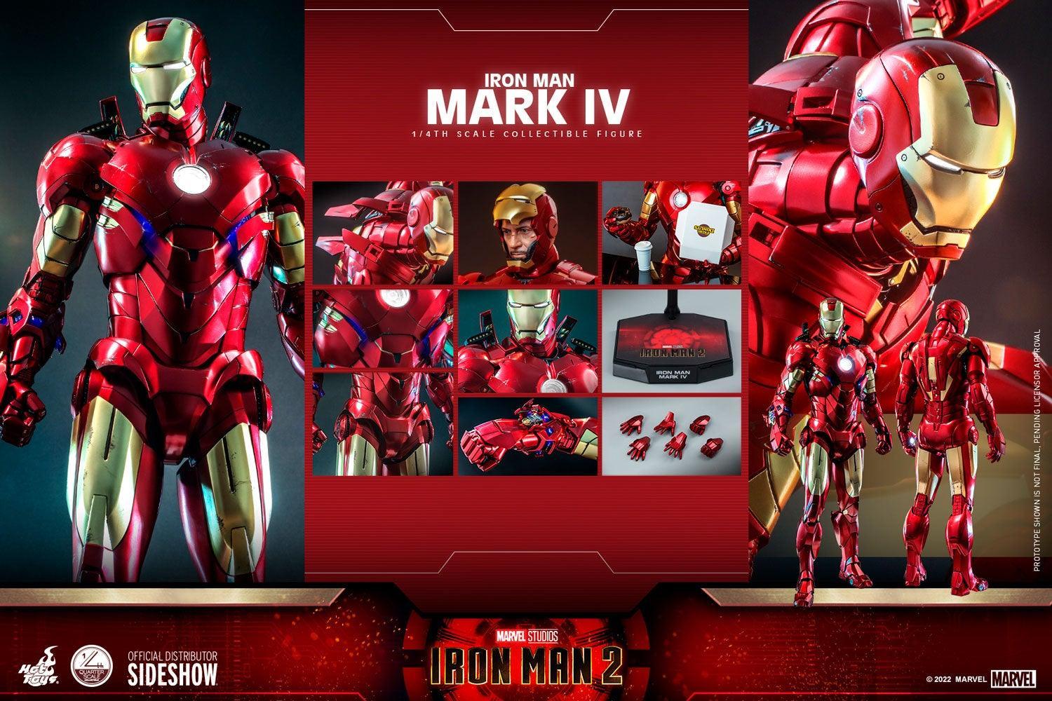 HOTQS020 Iron Man 2 - Mark IV 1:4 Scale Action Figure - Hot Toys - Titan Pop Culture
