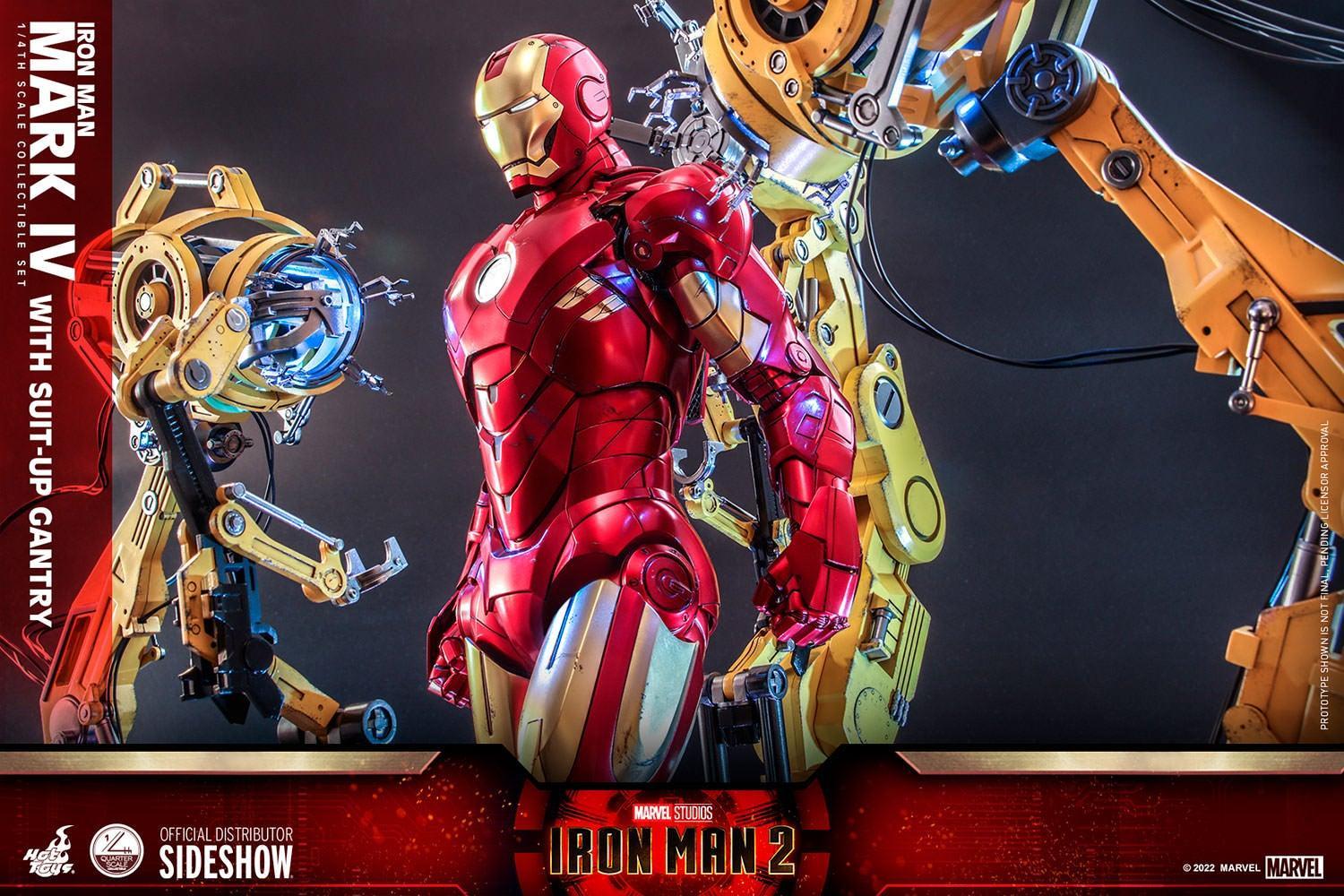 HOTQS021 Iron Man 2 - Mark IV Deluxe with Gantry 1:4 Scale Collectable Action Figure - Hot Toys - Titan Pop Culture