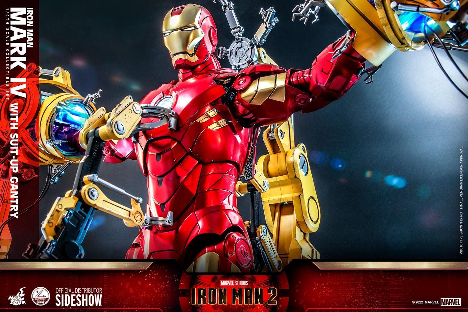 HOTQS021 Iron Man 2 - Mark IV Deluxe with Gantry 1:4 Scale Collectable Action Figure - Hot Toys - Titan Pop Culture