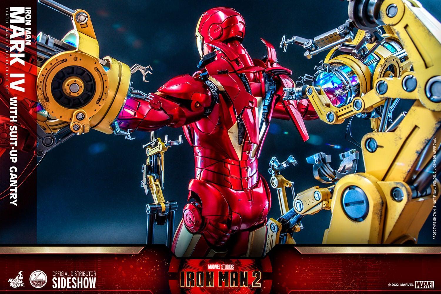 HOTQS021 Iron Man 2 - Mark IV Deluxe with Gantry 1:4 Scale Collectable Action Figure - Hot Toys - Titan Pop Culture