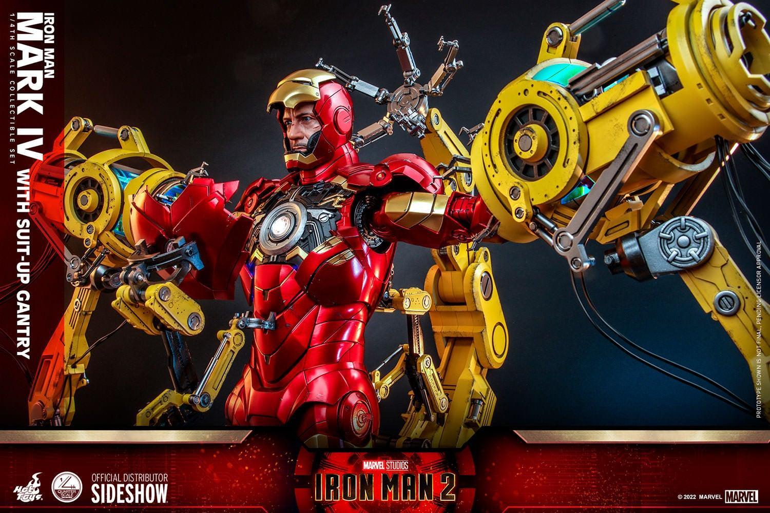 HOTQS021 Iron Man 2 - Mark IV Deluxe with Gantry 1:4 Scale Collectable Action Figure - Hot Toys - Titan Pop Culture