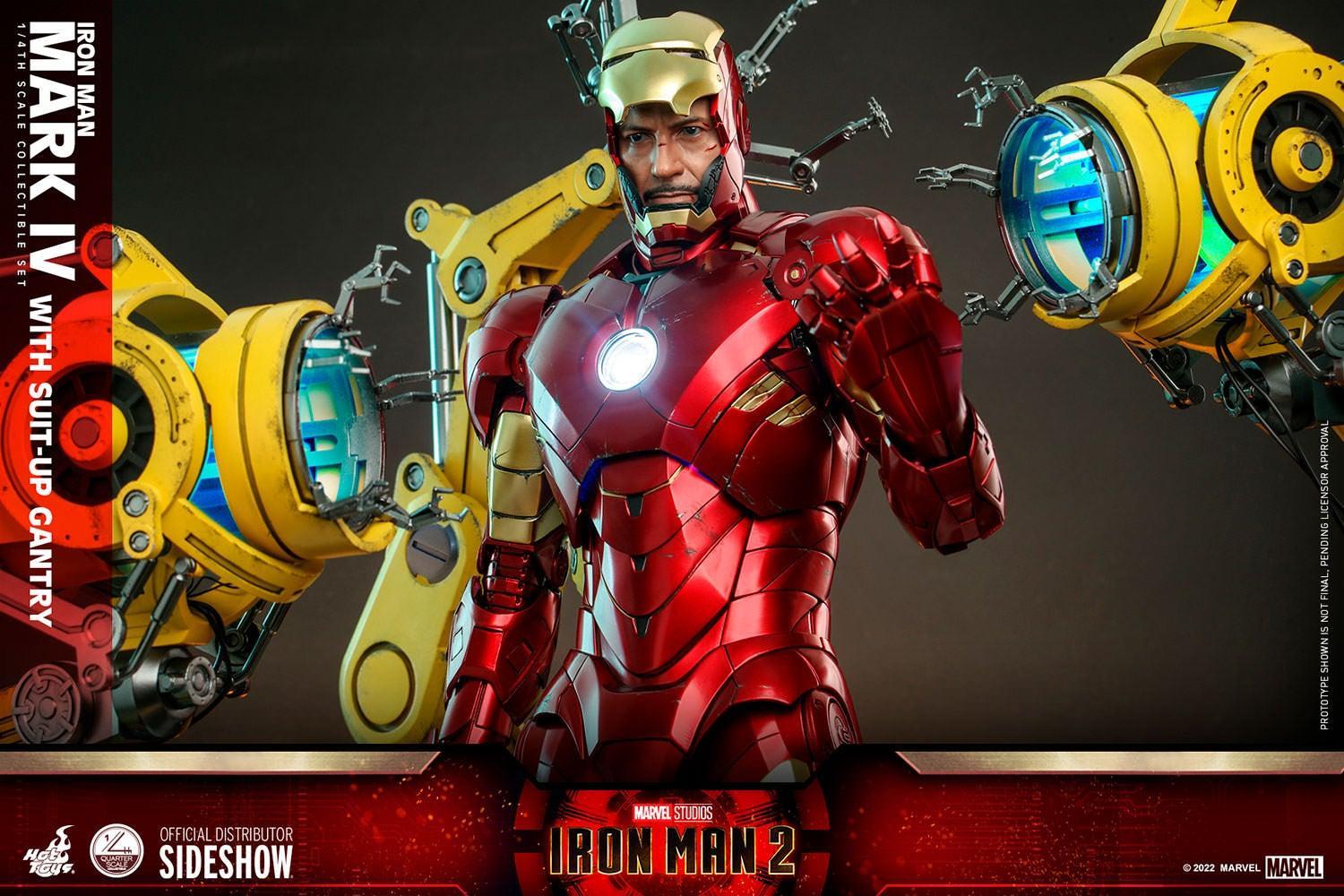 HOTQS021 Iron Man 2 - Mark IV Deluxe with Gantry 1:4 Scale Collectable Action Figure - Hot Toys - Titan Pop Culture