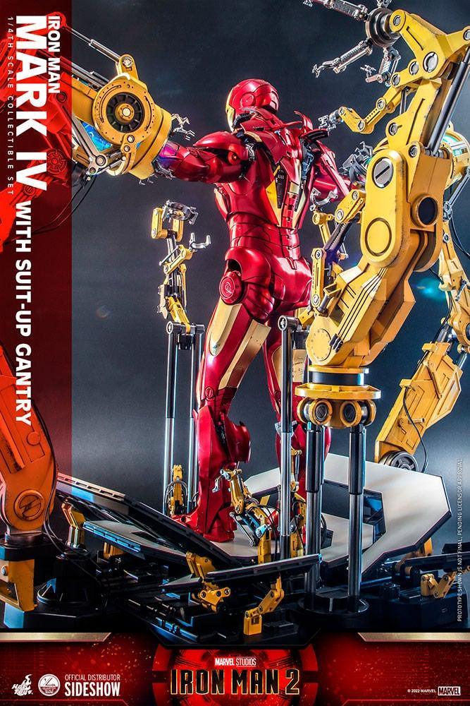 HOTQS021 Iron Man 2 - Mark IV Deluxe with Gantry 1:4 Scale Collectable Action Figure - Hot Toys - Titan Pop Culture