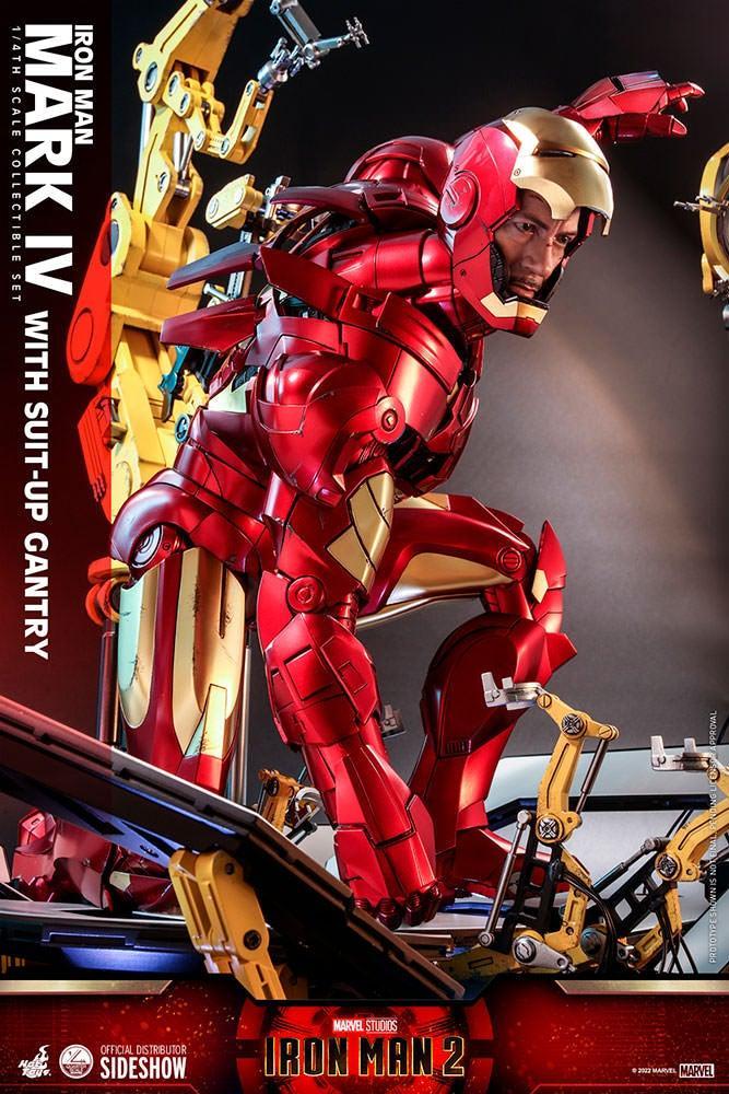 HOTQS021 Iron Man 2 - Mark IV Deluxe with Gantry 1:4 Scale Collectable Action Figure - Hot Toys - Titan Pop Culture