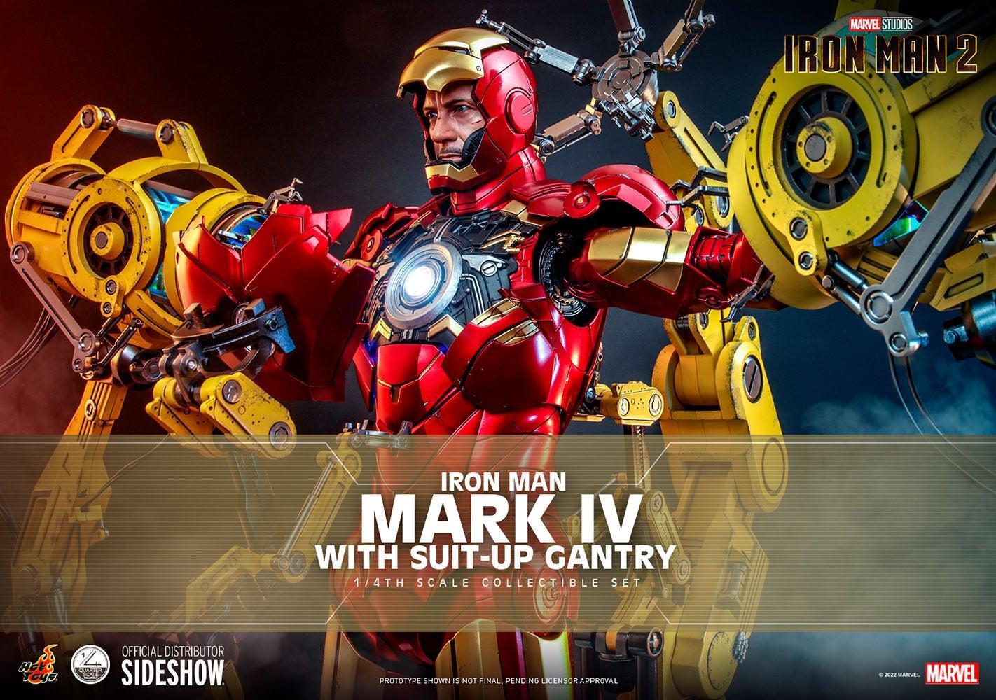 HOTQS021 Iron Man 2 - Mark IV Deluxe with Gantry 1:4 Scale Collectable Action Figure - Hot Toys - Titan Pop Culture