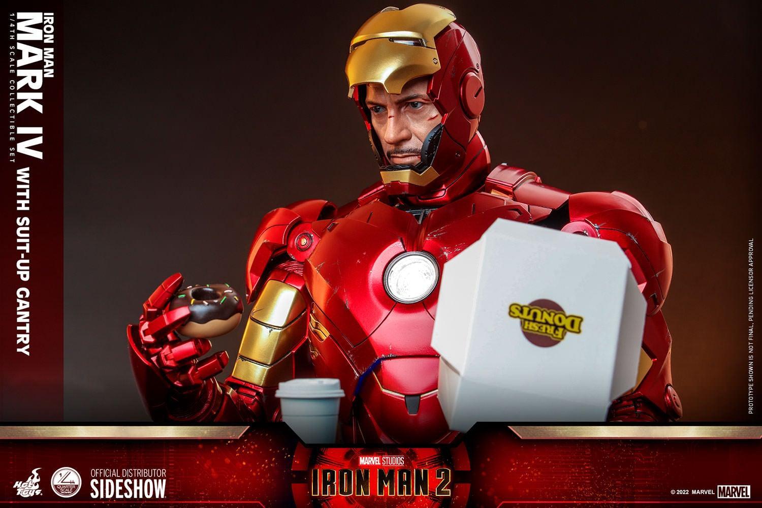 HOTQS021 Iron Man 2 - Mark IV Deluxe with Gantry 1:4 Scale Collectable Action Figure - Hot Toys - Titan Pop Culture