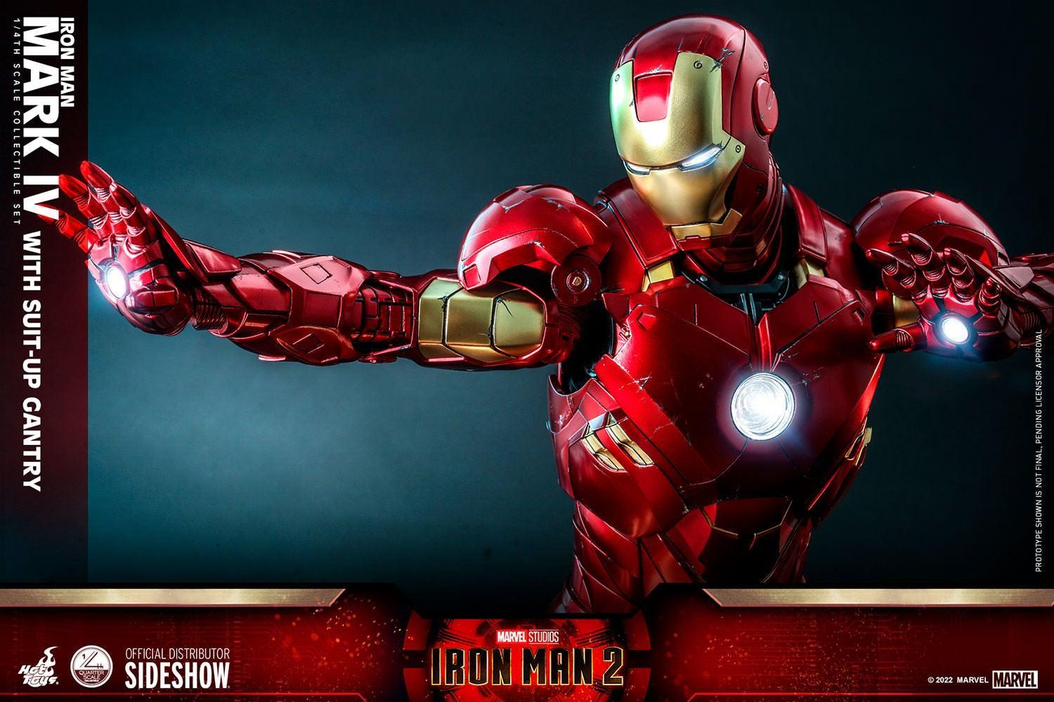 HOTQS021 Iron Man 2 - Mark IV Deluxe with Gantry 1:4 Scale Collectable Action Figure - Hot Toys - Titan Pop Culture