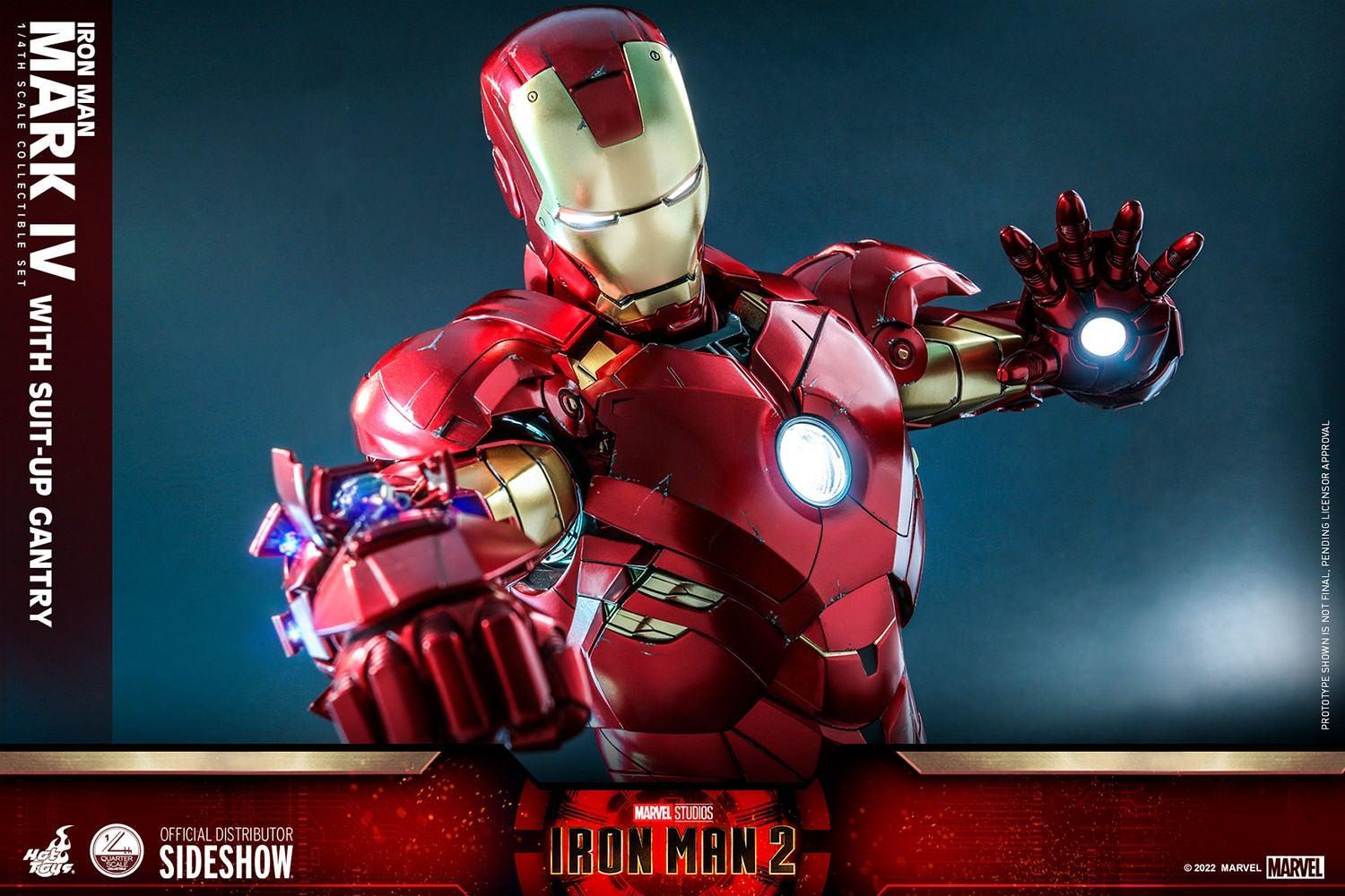 HOTQS021 Iron Man 2 - Mark IV Deluxe with Gantry 1:4 Scale Collectable Action Figure - Hot Toys - Titan Pop Culture