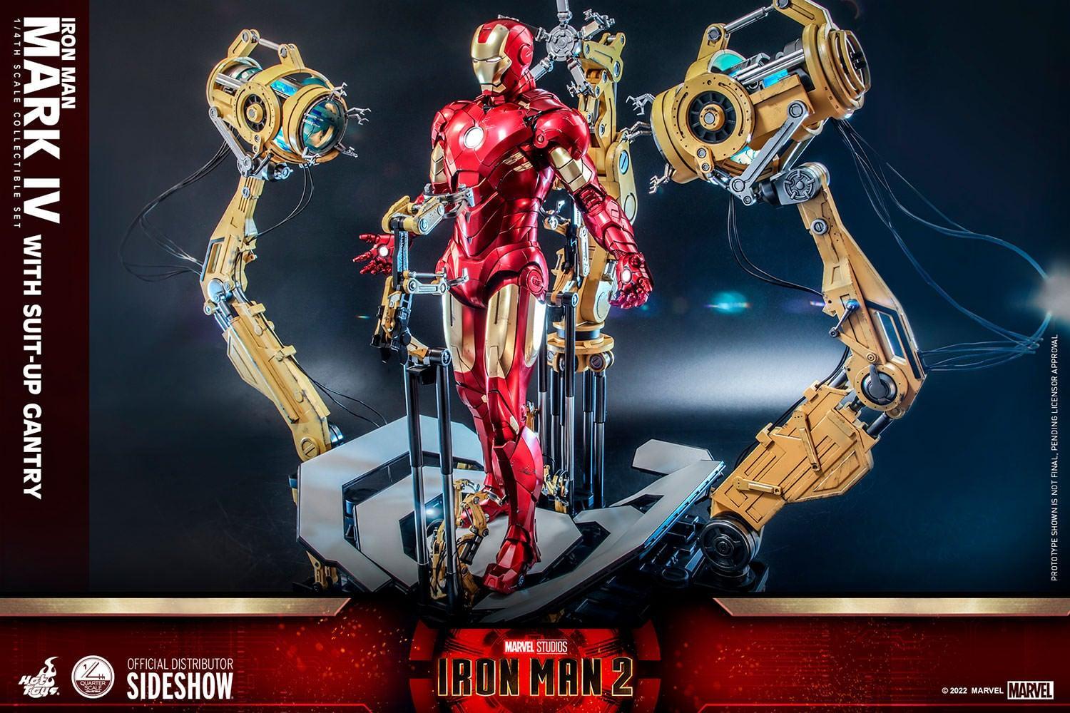 HOTQS021 Iron Man 2 - Mark IV Deluxe with Gantry 1:4 Scale Collectable Action Figure - Hot Toys - Titan Pop Culture