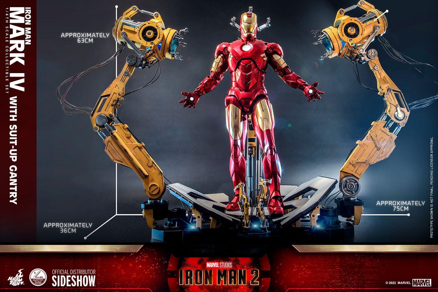 HOTQS021 Iron Man 2 - Mark IV Deluxe with Gantry 1:4 Scale Collectable Action Figure - Hot Toys - Titan Pop Culture