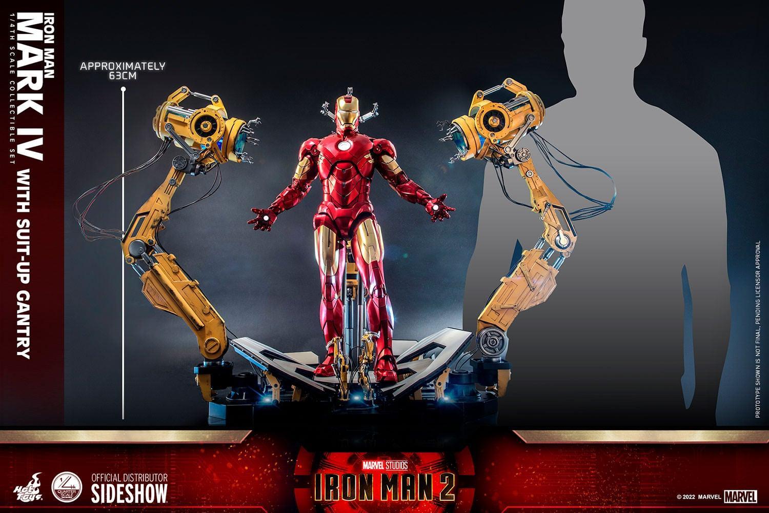 HOTQS021 Iron Man 2 - Mark IV Deluxe with Gantry 1:4 Scale Collectable Action Figure - Hot Toys - Titan Pop Culture