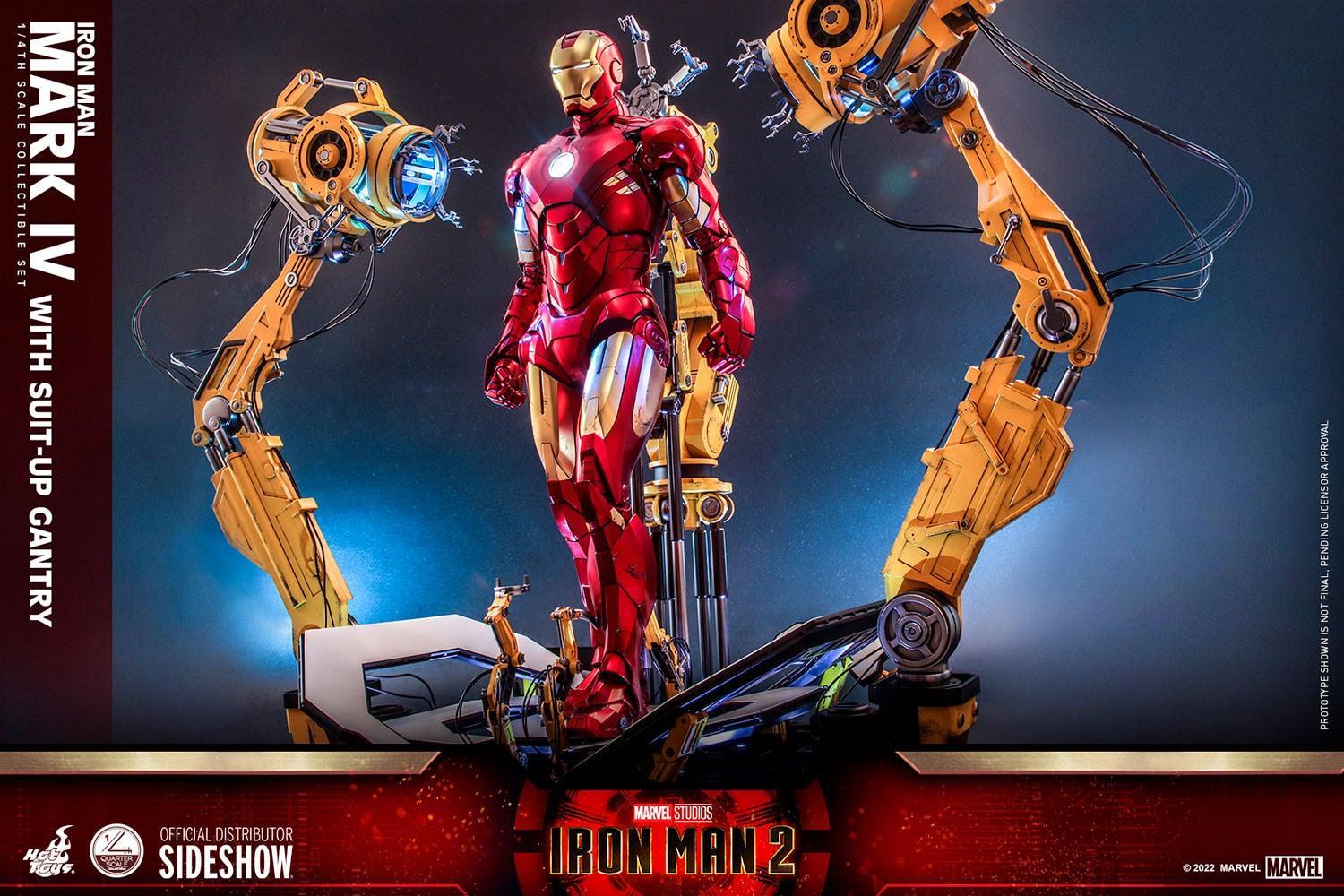 HOTQS021 Iron Man 2 - Mark IV Deluxe with Gantry 1:4 Scale Collectable Action Figure - Hot Toys - Titan Pop Culture