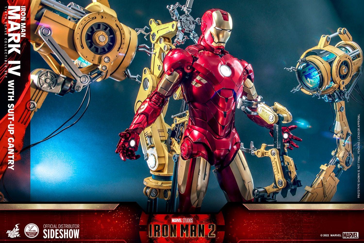 HOTQS021 Iron Man 2 - Mark IV Deluxe with Gantry 1:4 Scale Collectable Action Figure - Hot Toys - Titan Pop Culture