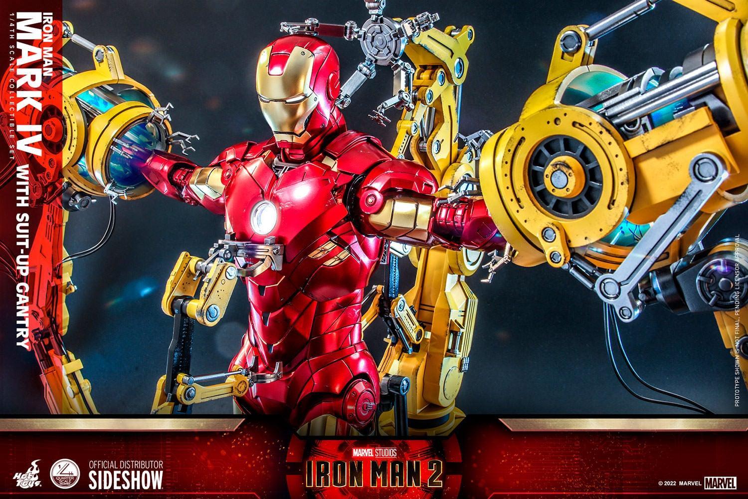 HOTQS021 Iron Man 2 - Mark IV Deluxe with Gantry 1:4 Scale Collectable Action Figure - Hot Toys - Titan Pop Culture