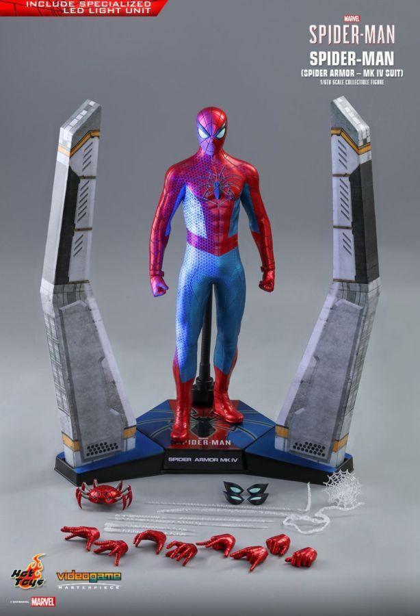 HOTVGM43 SpiderMan (Video Game 2019) - Spider Armor Mark IV 1:6 Scale 12" Action Figure - Hot Toys - Titan Pop Culture