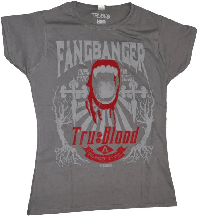 IKO0192XL True Blood - Fangbanger Flocked Female T-Shirt XL - Ikon Collectables - Titan Pop Culture