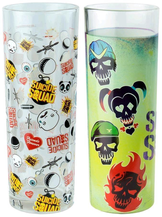 IKO0928 Suicide Squad - Skulls and Pattern Tumbler Set of 2 - Ikon Collectables - Titan Pop Culture