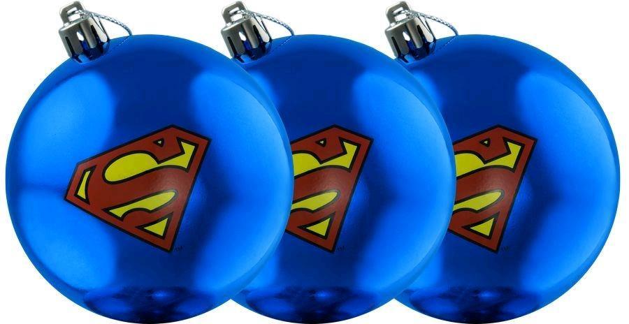 IKO0949 Superman - Logo Christmas Bauble 3Pk - Ikon Collectables - Titan Pop Culture