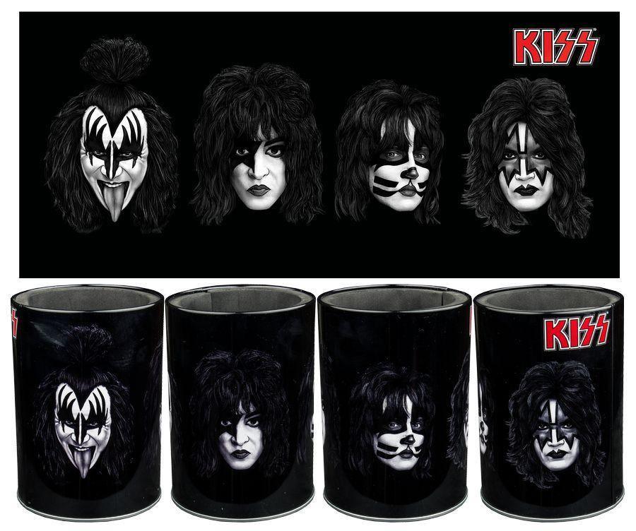 IKO1152 KISS - Band Faces Metal Can Cooler - Ikon Collectables - Titan Pop Culture