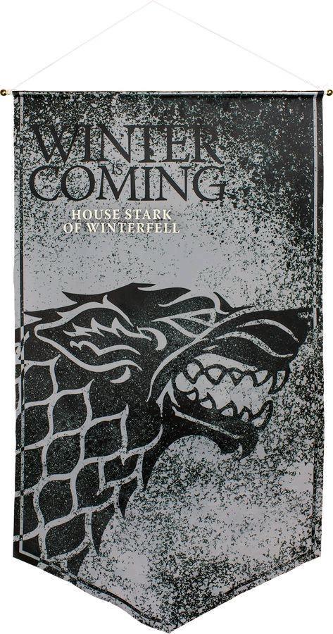 IKO1283 Game of Thrones - Stark of Winterfell Satin Banner - Ikon Collectables - Titan Pop Culture
