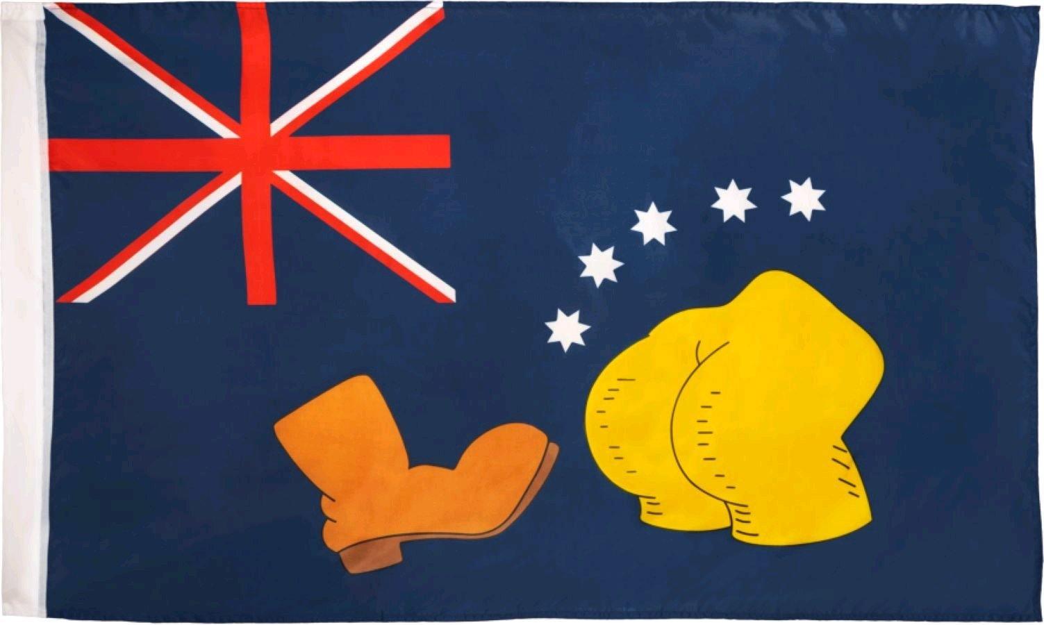 IKO1478 Simpsons - Bart V Australia Replica Flag - Ikon Collectables - Titan Pop Culture
