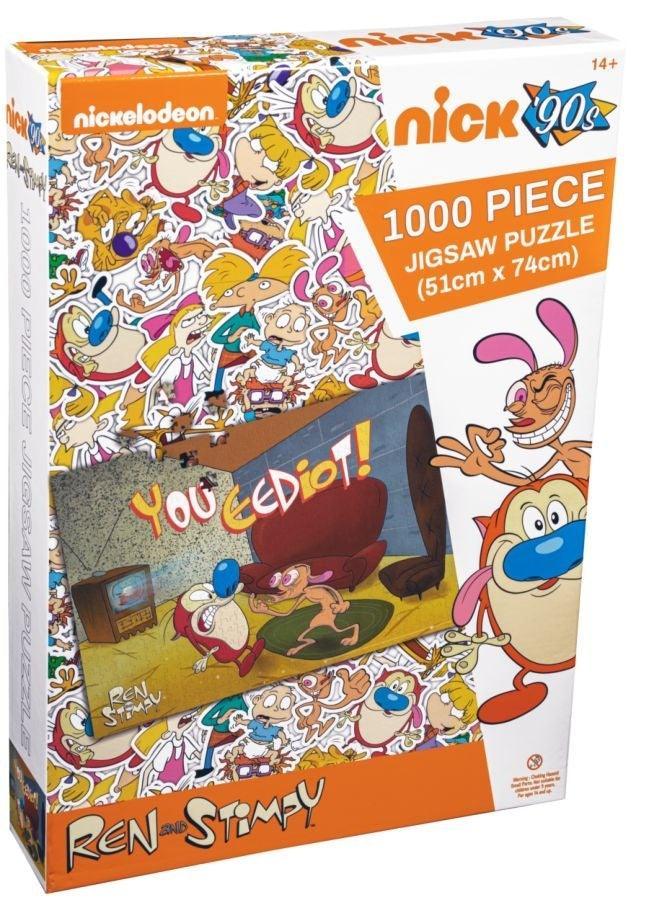 IKO1810 Ren and Stimpy - You Eediot 1000 piece Jigsaw Puzzle - Ikon Collectables - Titan Pop Culture
