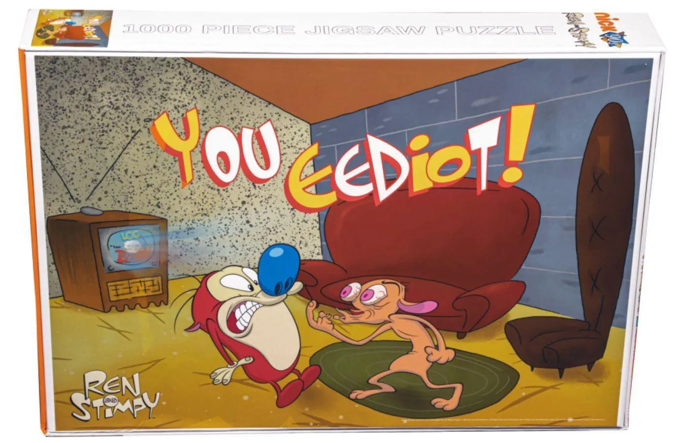 IKO1810 Ren and Stimpy - You Eediot 1000 piece Jigsaw Puzzle - Ikon Collectables - Titan Pop Culture