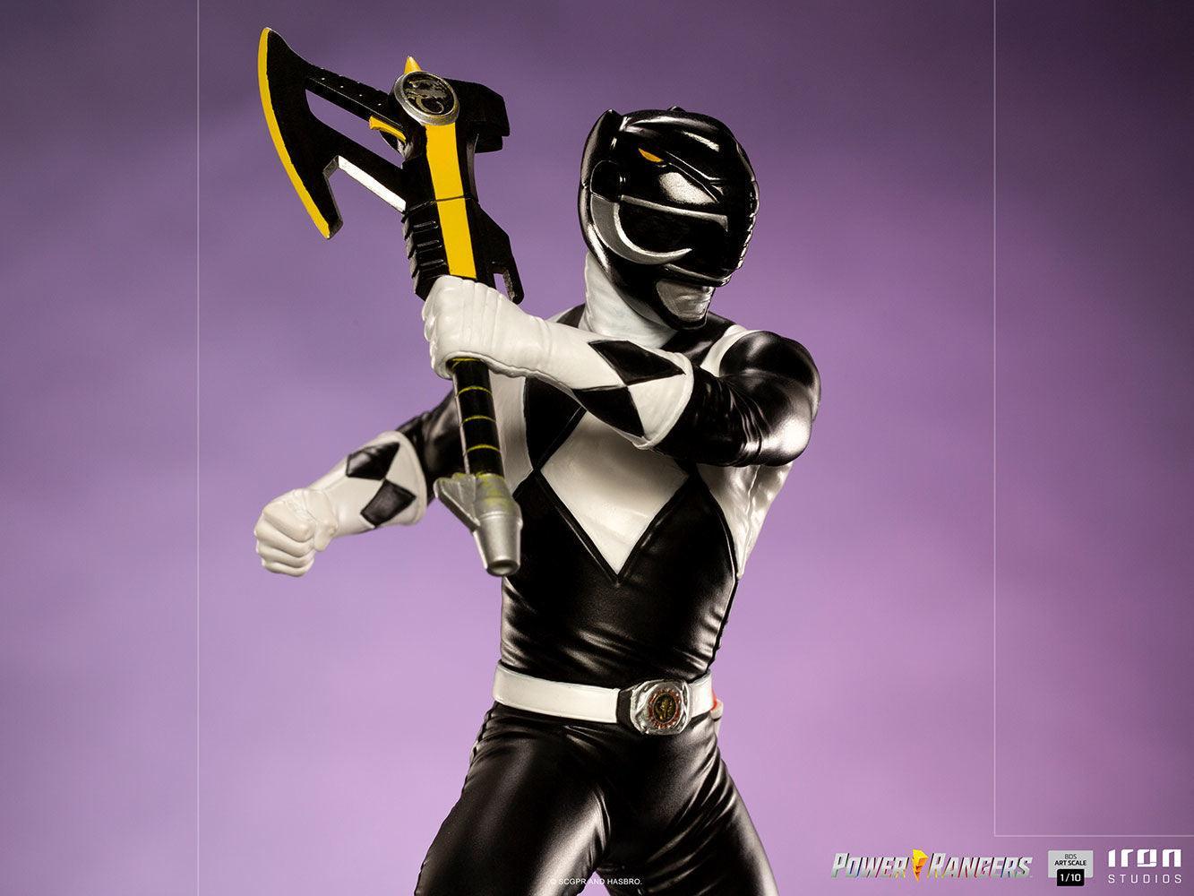 IRO28150 Power Rangers - Black Ranger 1:10 Scale Statue - Iron Studios - Titan Pop Culture