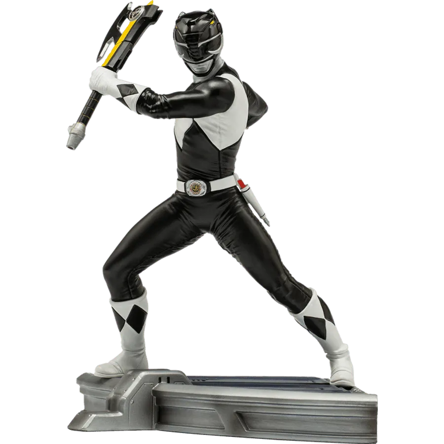 IRO28150 Power Rangers - Black Ranger 1:10 Scale Statue - Iron Studios - Titan Pop Culture