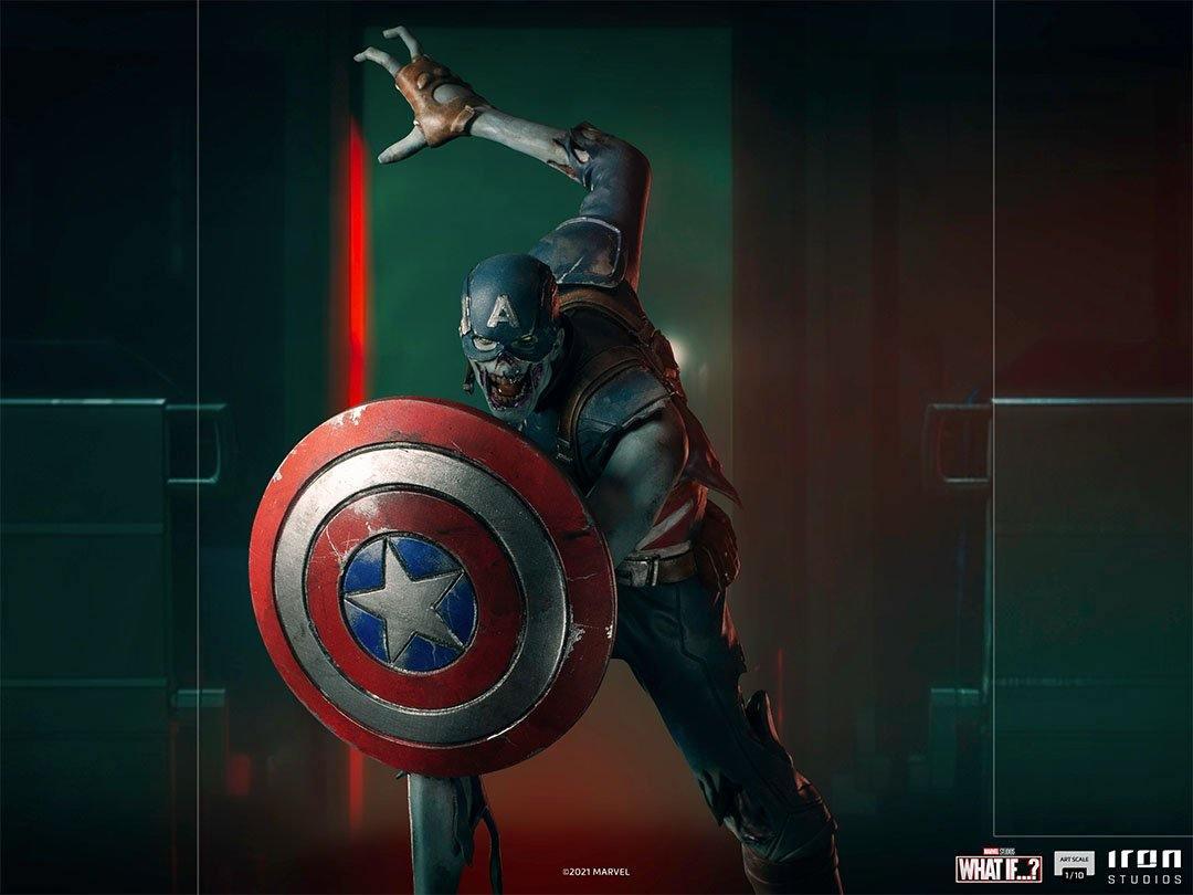 IRO28556 What If - Zombie Captain America 1:10 Scale Statue - Iron Studios - Titan Pop Culture