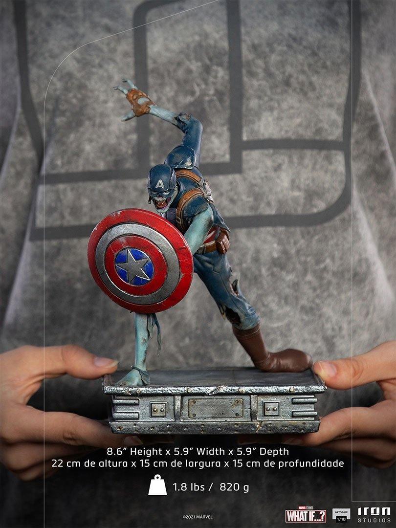 IRO28556 What If - Zombie Captain America 1:10 Scale Statue - Iron Studios - Titan Pop Culture