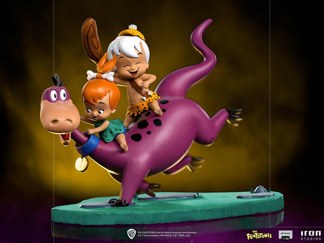 IRO29461 The Flintstones - Dino, Pebbles and Bamm-Bamm 1:10 Scale Statue - Iron Studios - Titan Pop Culture