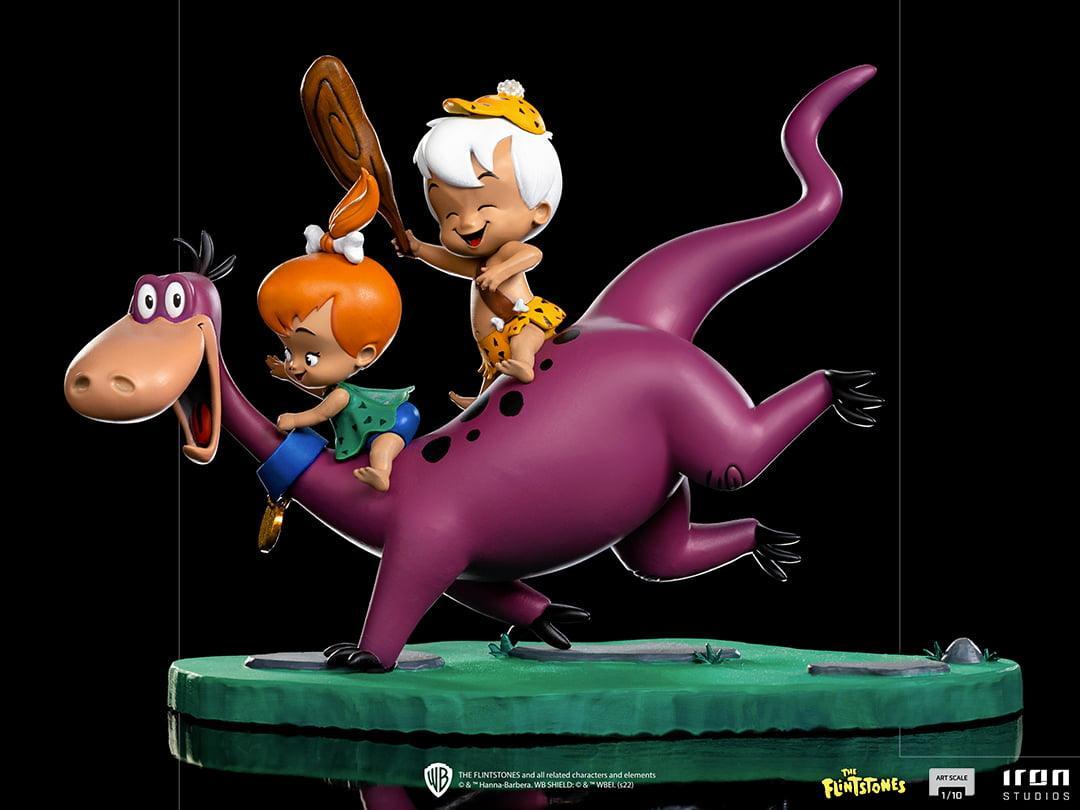 IRO29461 The Flintstones - Dino, Pebbles and Bamm-Bamm 1:10 Scale Statue - Iron Studios - Titan Pop Culture